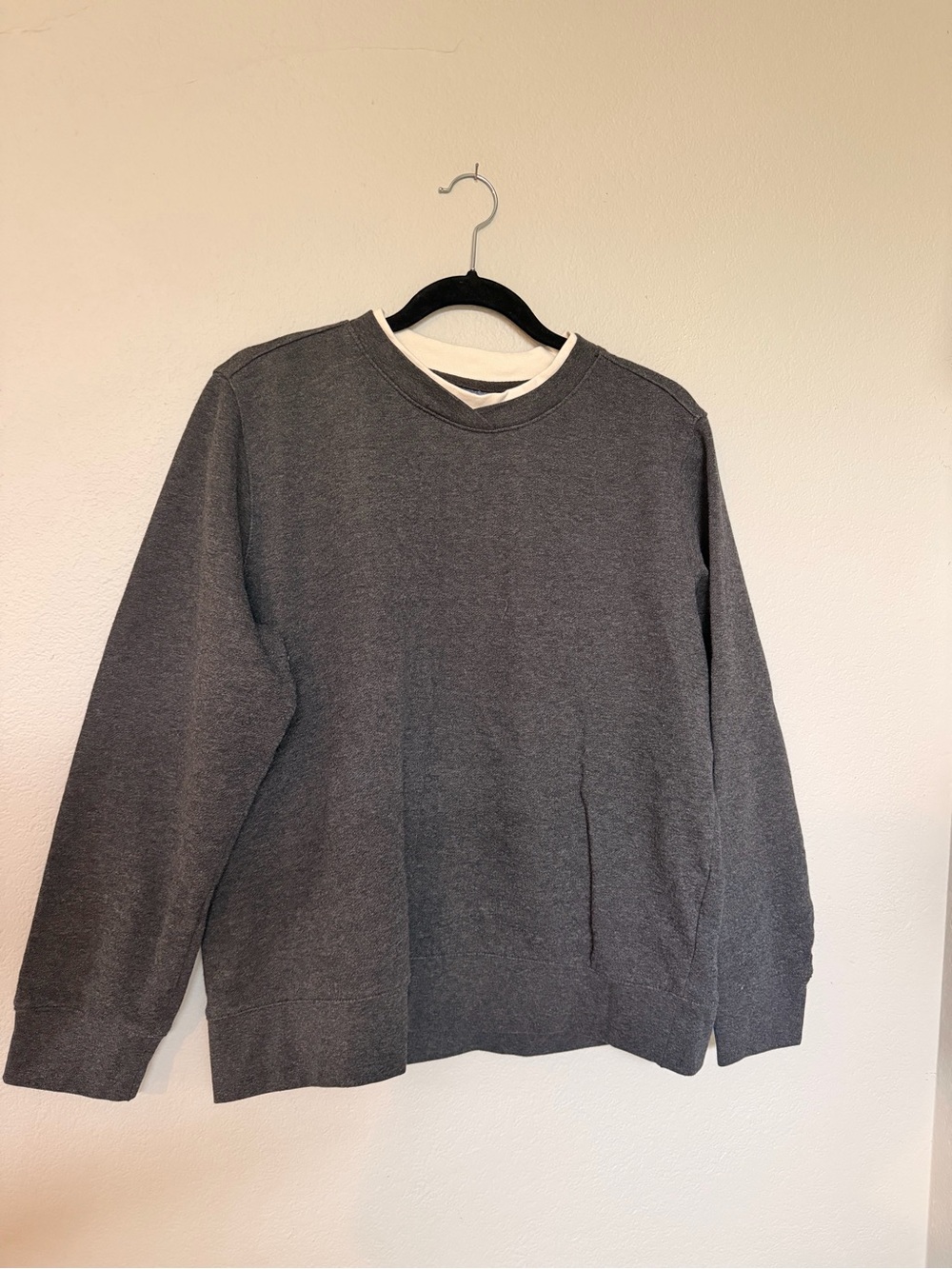 Laura Scott Men's Dark Gray Crewneck Sweater